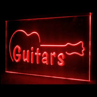 140023 Guitars Music Bar Pub Harp Gig Band Contemporary Lounge Led Light Sign