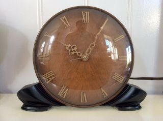 Antique Vintage Art Deco Modernist Smiths Sectric Electric Mantel Clock,