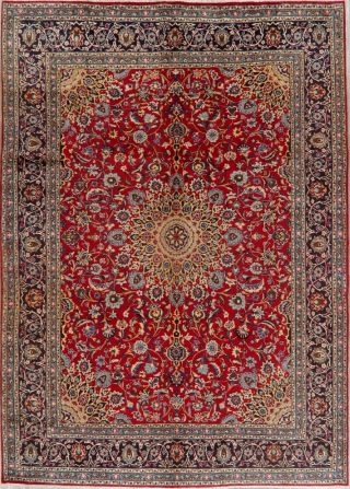 Traditional Floral Oriental Area Rug Wool Hand - Knotted Living Room Carpet 8 X 11