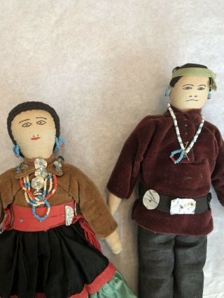Vintage Native American Indian Navajo Cloth Dolls