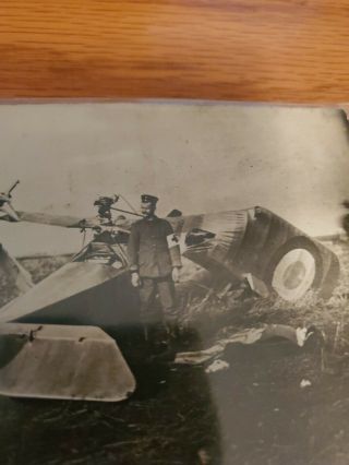 German WW1 Photo Postcard Of Shot Down French Airplane Dead Pilot And Medic 2