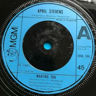 Northern Soul 45 April Stevens - Wanting You - Uk Mgm