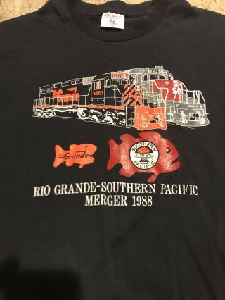 Vintage 1988 Rio Grand Southern Pacific Railroad T Shirt