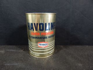 Vintage Texaco Havoline Premium Motor Oil Can
