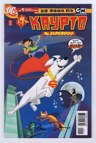 Krypto The Superdog 1 Vf/nm Signed W/coa Paul Dini 2006 Dc Comics
