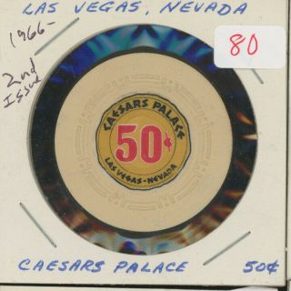 . 50 Caesars Palace Las Vegas Nevada Casino Chip Poker Gambling Chip