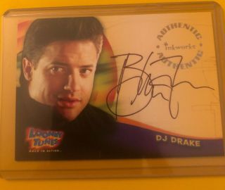 Inkworks Looney Tunes Back In Action Brendan Fraser Autograph Auto Card Signed