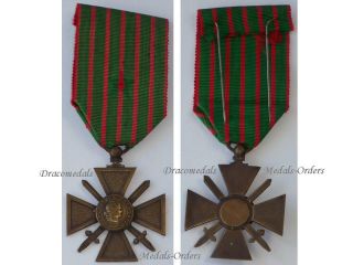France Ww1 War Cross Croix Guerre Military Medal French Wwi Decoration Unifacial