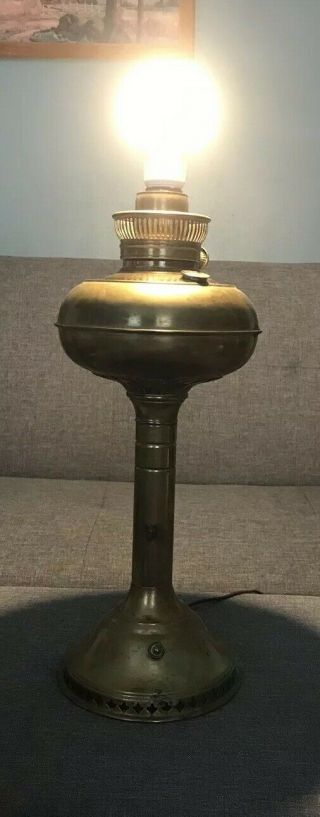 Rayo Brass Electrified Oil Lamp,  Unique Piece,  Collectible