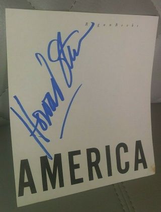 Howard Stern Radio Legend Signed Autographed Book Page W/coa Authentic L@@k