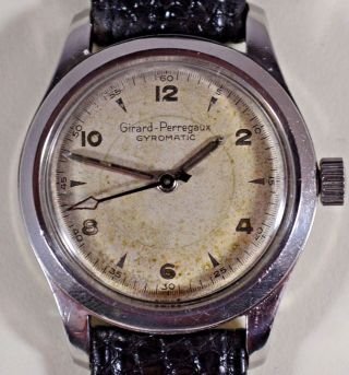 Vintage Girard Perregaux Gyromatic Stainless Steel,  Mens Wristwatch - Serviced