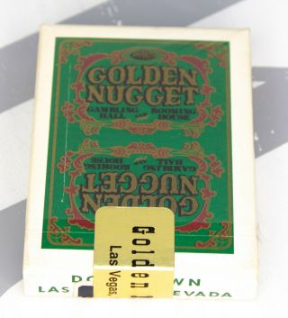 Vintage Retired Golden Nugget Casino Green Playing Cards