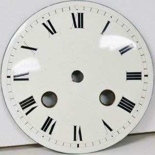 Antique French White Enamel Porcelain 8 Day Mantle Clock Dial - Great Spares