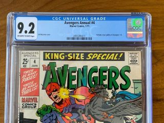 Avengers Annual 4 (Marvel 1971) CGC 9.  2 NM Bronze Includes Covers of 1 - 6 2