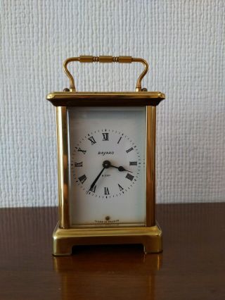 Vintage Brass Bayard 8 Day Carriage Clock By Duverdrey & Bloquel - Fully