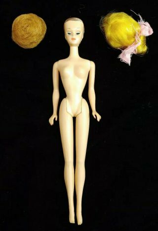 1964 Miss Barbie Doll 1060 Sleep Eyes,  Blink,  Bend Legs,  Page - Boy,  Bubble Wigs