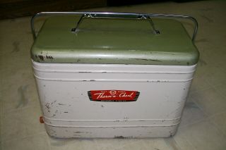 Vintage K - M Knapp Monarch Therm - A - Chest All Metal Portable Cooler