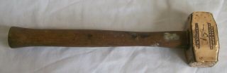 Vintage Last Long Safety Hammer Copper Handle No.  4 Mallet Usa 3 - 1/2 Lb
