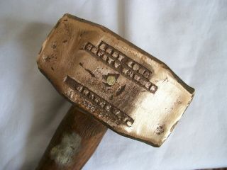 Vintage Last Long Safety Hammer Copper Handle No.  4 Mallet USA 3 - 1/2 lb 2