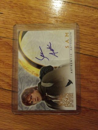 Lord Of The Rings Lotr Rotk Sean Astin Sam Autograph Auto Card Stranger Things