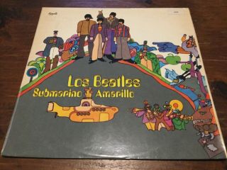 The Beatles Yellow Submarine Rare Mono Vinyl White Label Nm Spanish Trucking Lp