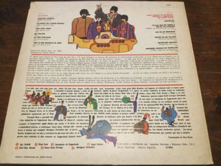 The Beatles Yellow submarine RARE mono vinyl WHITE LABEL NM Spanish trucking LP 2