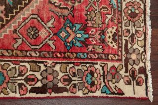 Vintage Geometric 11 Ft Runner Malayer Hamedan Stair Rug Hand - Knotted Wool 3x11