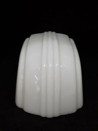 Vintage Art Deco Bathroom Wall Sconce Light Shade Milk Glass 2