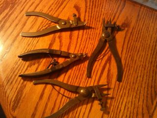 Set Of Four Vintage Waldes Truarc Snap Ring Pliers.  No.  1,  1a,  2,  52