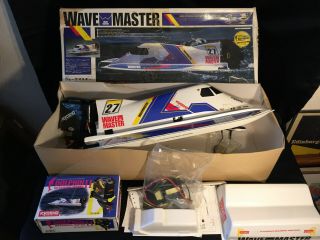 Vintage Kyosho Wave Master Tunnel Hull Abs Outboard Rc Boat - Never Run