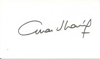 Omar Sharif Lawrence Of Arabia Hand Signed Autographed Card D.  2015