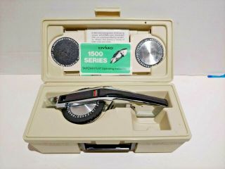 Vtg Dymo 1500 Series Tapewriter Labeling System Chrome Label Maker & Accessories