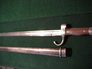 French Bayonet Model 1892 " Berthier " And Scabbard.