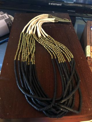 Vintage Navajo 5 Strand Heishi Bead Necklace