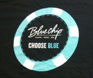 Blue Chip Casino Souvenir T - Shirt Xl Navy " Choose Blue " Michigan City,  Indiana