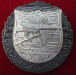 Rare Silver Grade Czech Czechoslovakia Heavy Machine Gunner Badge Order Medal