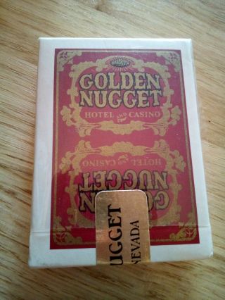 Golden Nugget Casino Deck Playing Cards Red Gold Las Vegas
