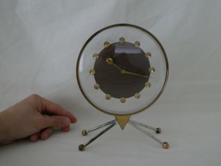 Modernist German Junghans Meister Sputnik Table Desk Clock
