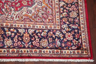 10x13 Vintage Floral Najafabad Oriental Area Rug Red Traditional Hand - Knotted