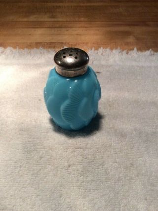 Antique Eapg Blue Dithridge Sunset Salt/pepper Shaker