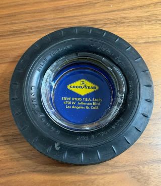 Vintage Custom Cushion Goodyear Tire Ashtray 6” Diameter