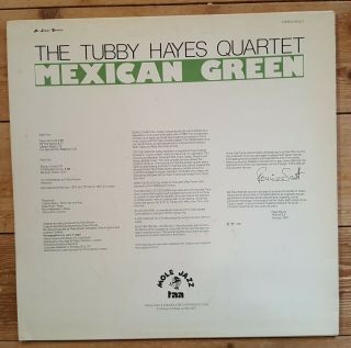 Tubby Hayes Quartet Mexican Green Mole Jazz MOLE 2 Stereo 2