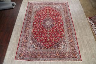 9x12 Medallion Hand - Knotted Traditional Floral Oriental Area Rug RED Wool Carpet 2