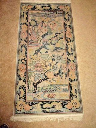 Old Deco Whittall Anglo Persian Wilton Rug " Birds Of Paradise " / Look