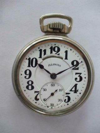 1923 Illinois 16s 21j Bunn Special Railroad Pocket Watch In 14k Gold Filled Case