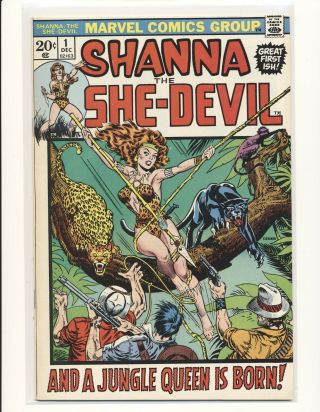 Shanna The She - Devil 1 - 1st Appearance Steranko Cover Vf Cond Defect On Spine