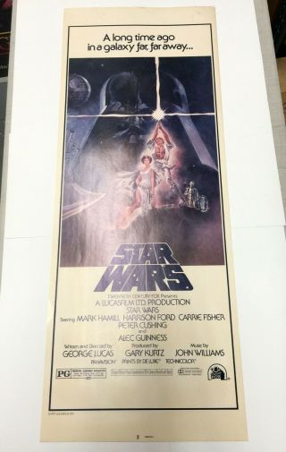 Star Wars Vintage 1977 A Hope 36x14 " One - Sided Movie Poster Half Sheet