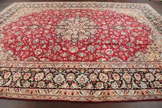 Vintage Traditional Floral Red Living Room Area Rug Hand - Knotted Carpet 10 