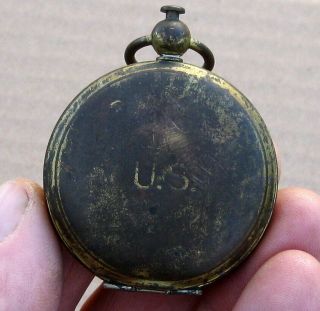 World War 1 Or Earlier U.  S.  Military Antique Waltham Pocket Watch Compass