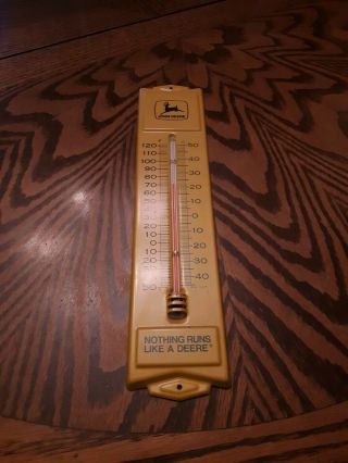 Vintage 1954 John Deere Metal Advertising Thermometer Nothing Runs Like A Deere